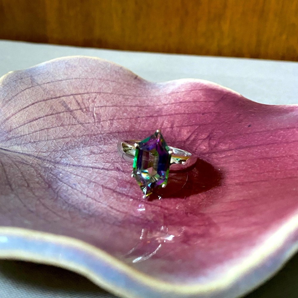 NWOT RAINBOW QUARTZ STERLING SOLITAIRE RING